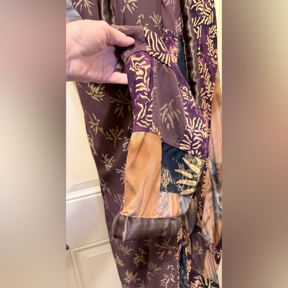 Lotus Traders Rayon Patchwork Batik Duster With S… - image 5
